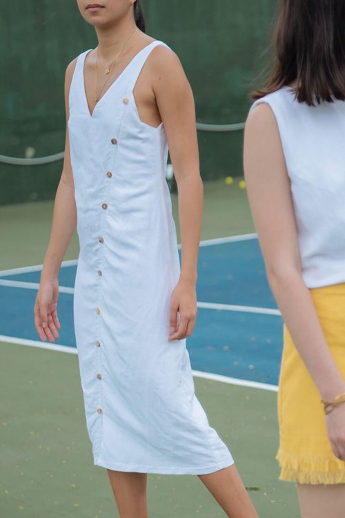 Baco Midi Dress / White