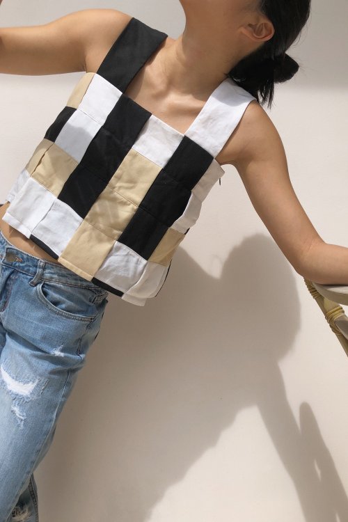 Rafa Top / Black, Oat, & White