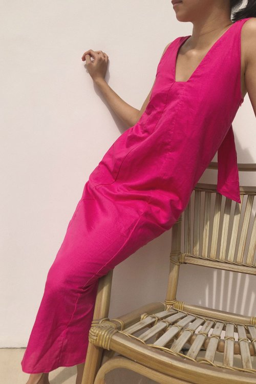 Marley Midi Dress / Magenta