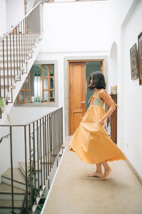 Lizzi Maxi Dress / Pumpkin Multi