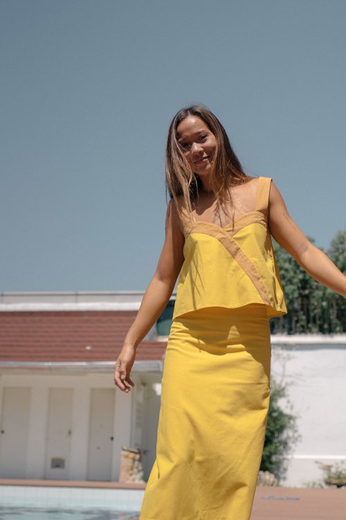 Cassie Top / Banana & Pumpkin