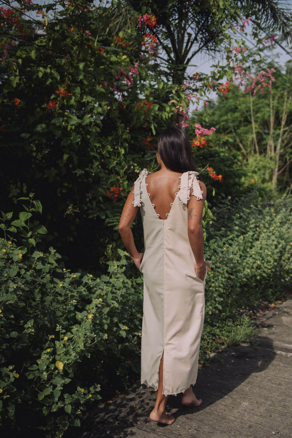 Sanna Midi Dress / Oat & Stone Grey