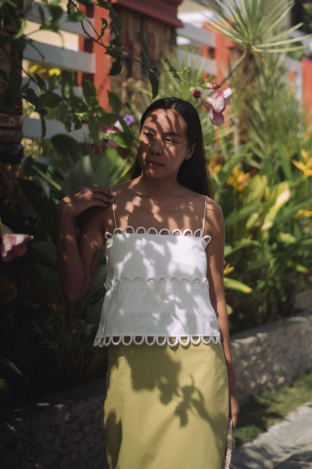 Sienna Scallop Top / Off-White