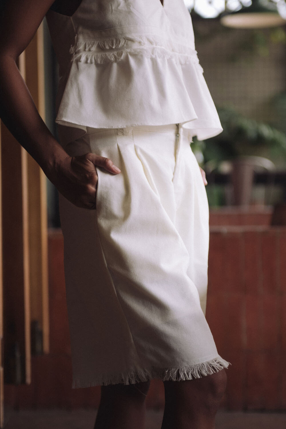 Leila Bermuda Shorts / Off-White