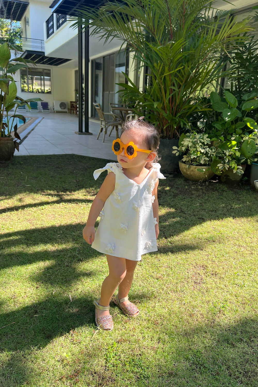 Little Lolita Dress / White w/ Florals