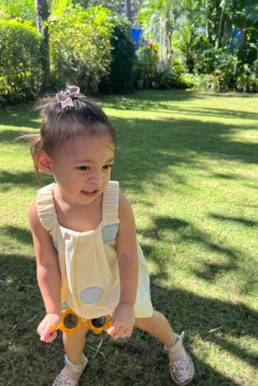 Little Una Dress / Crema & Poolside Polka