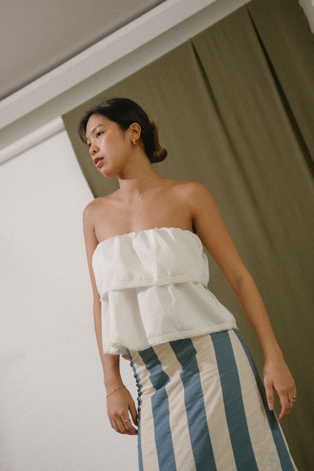 Paz 2-Way Top (Tube or w/ Straps) / White