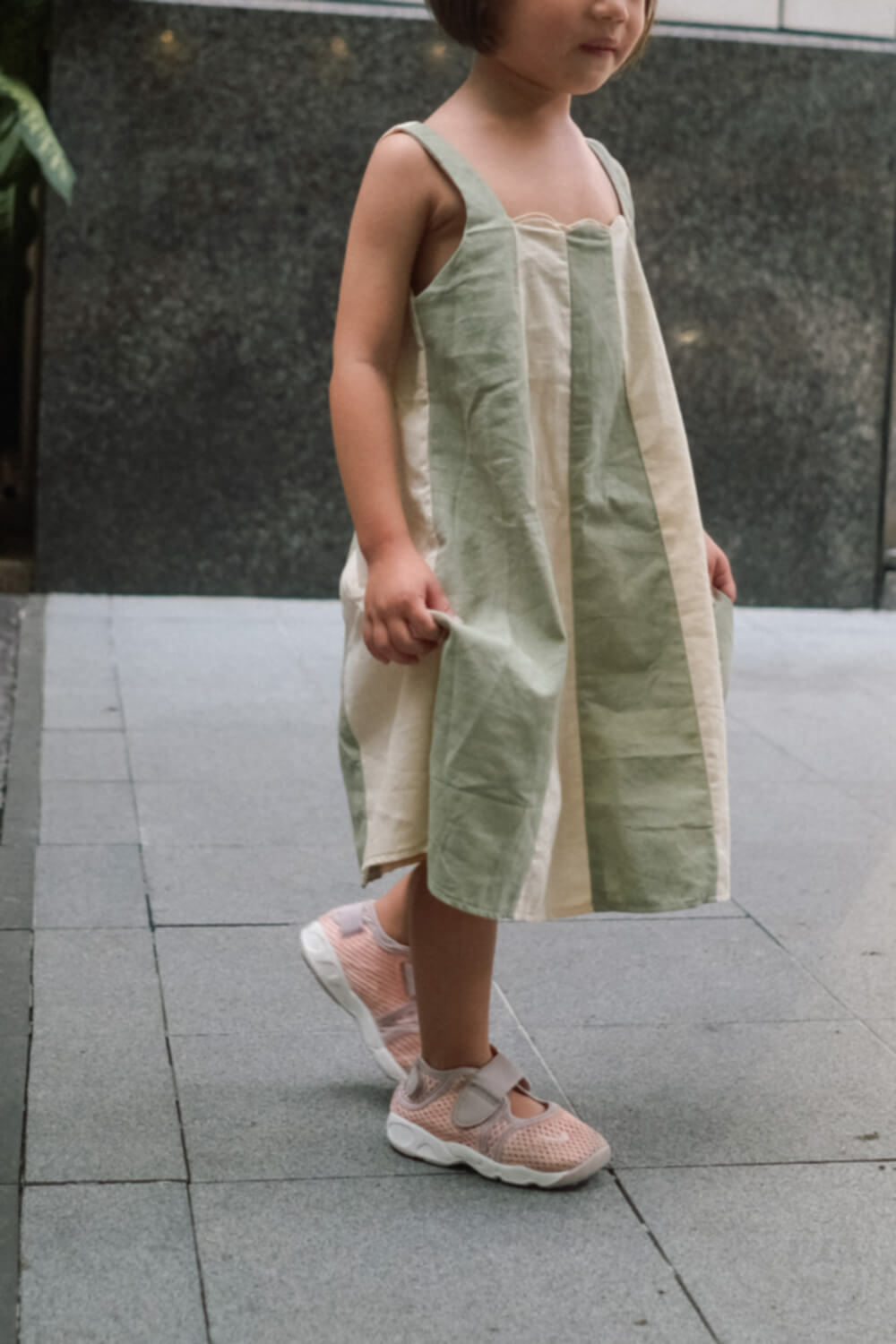 Little Tosca Dress / Dusty Mint & Crema Stripe