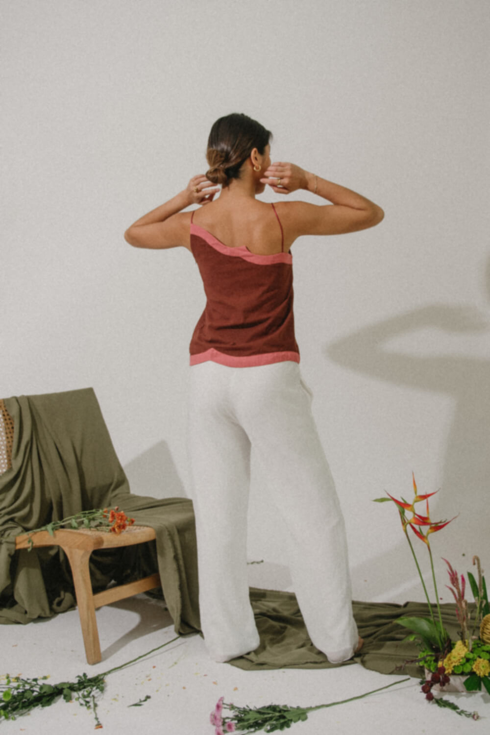 Juno Top / Earthy Maroon & Frose