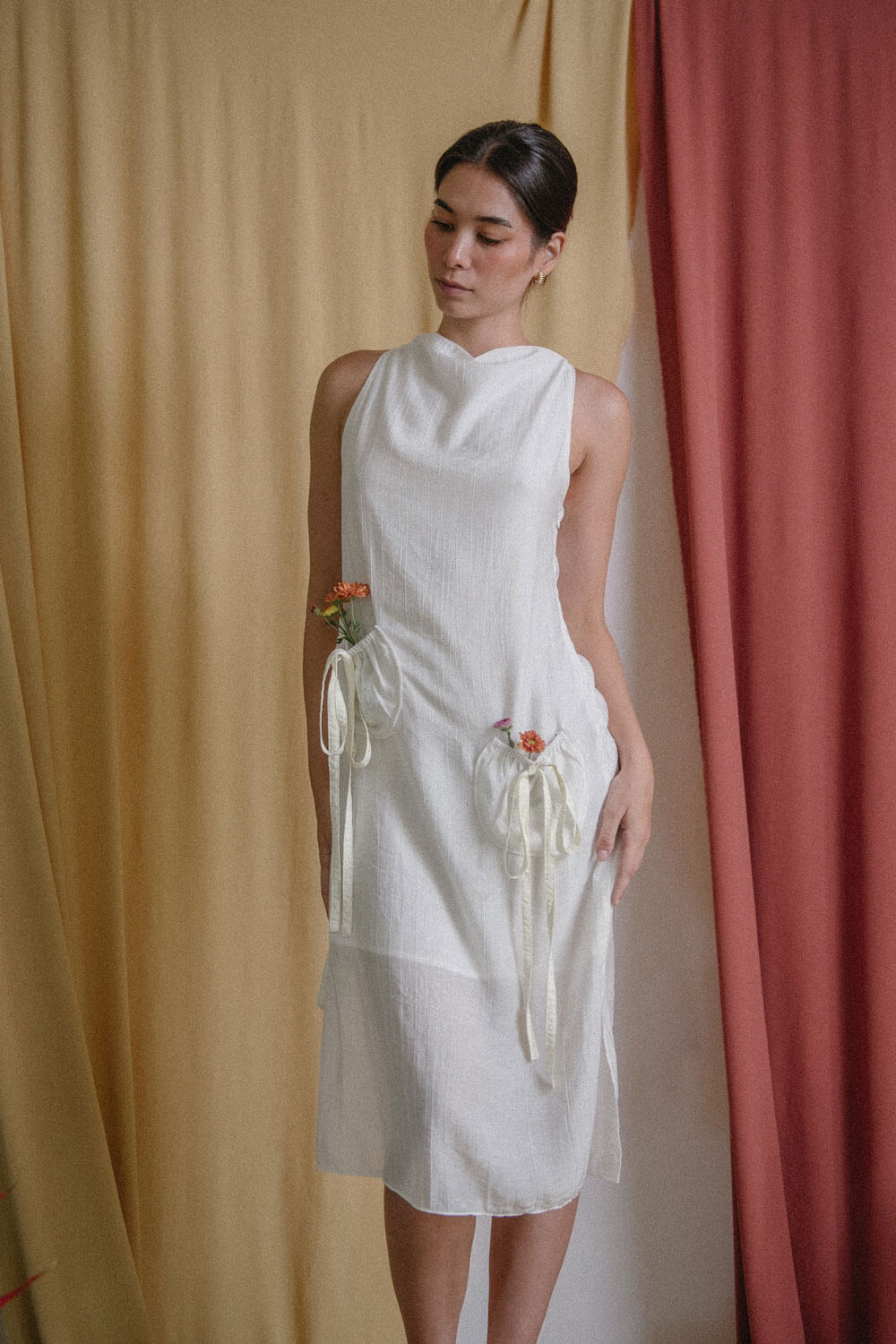 Eva Midi Dress / White