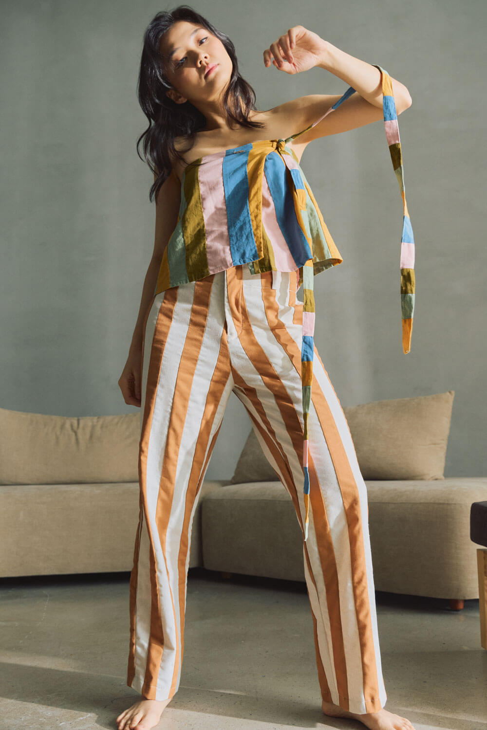 Emil Trouser Pant / Butterscotch & Heathered Oat