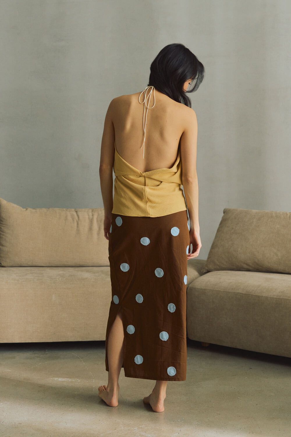 Cleo Maxi Skirt / Tablea Base w/ Poolside Polka