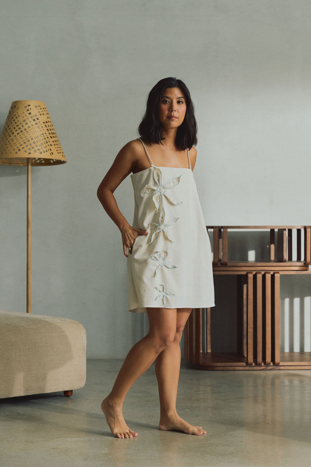 Alva Mini Dress / Heathered Oat