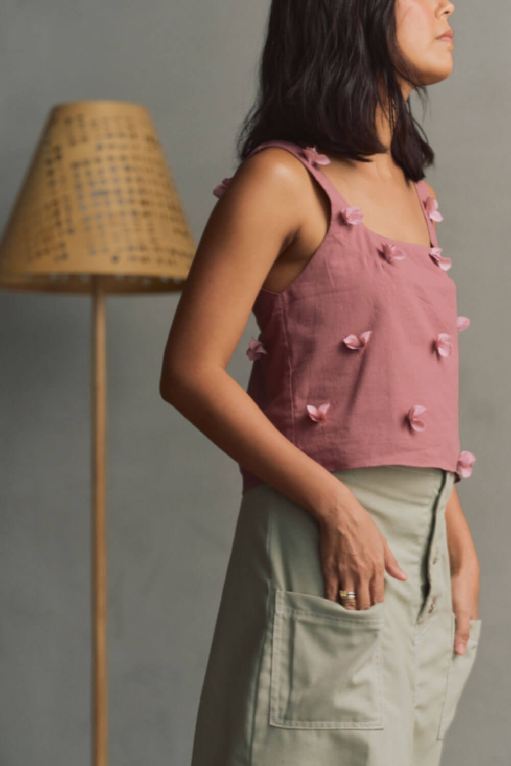 Pili Top / Mauve w/ Blush Florals